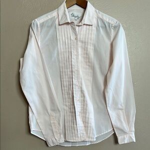 Vintage 80’s Shapely Women’s Dress Shirt. Pastel Pink Color. Size Large. Cotton.